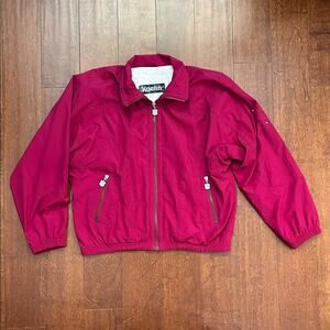 Vintage Kaelin Windbreaker Deep Raspberry Zip-Up Jacket, Size Small